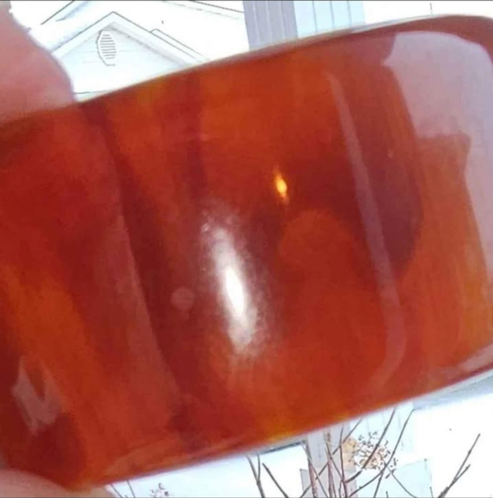 Heavy Bakelite Bangle/ Bracelet. Authentic Chunky Marbled Root Beer/Tortoise